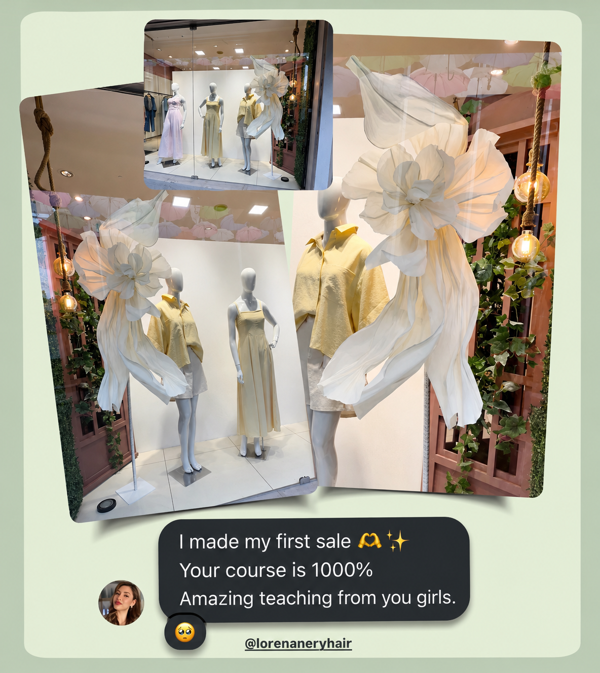 Student Lorena with her Oversized Flower — first sale
